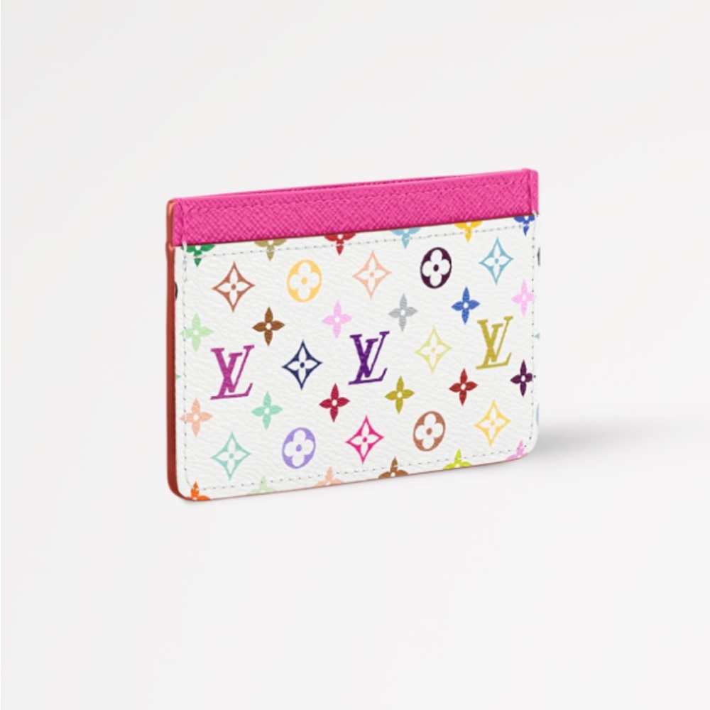 Louis Vuitton Murakami multicolor White and Pink Card Holder New in box - Picture 2 of 9